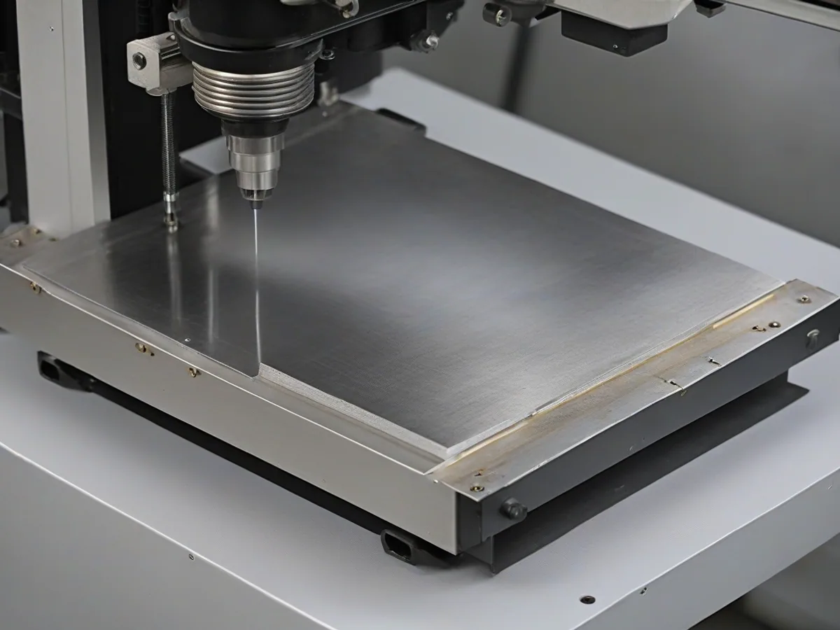 Cross-section of a graded ceramic to metal interlayer built by laser powder bed fusion