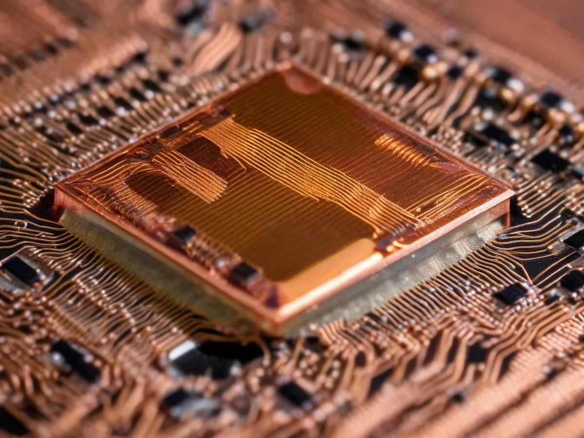 Cross-section of a die attach layer in an electronics package