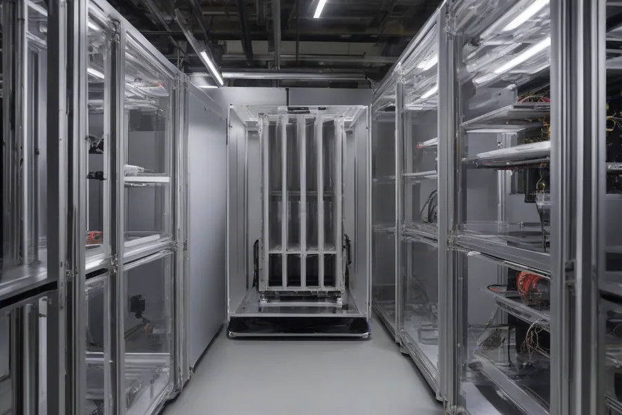 Laser powder bed fusion machine mid-build